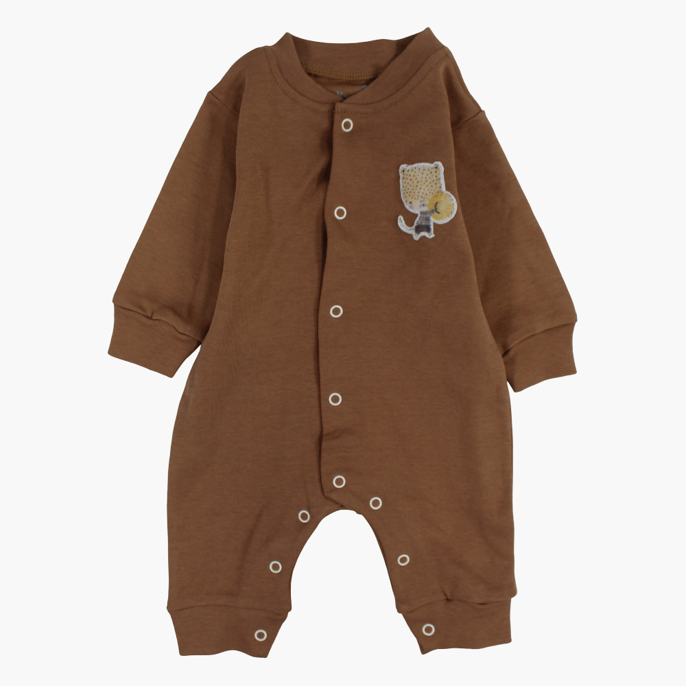 Baby Boys Cotton Footless Onesie – Fun Leopard Print