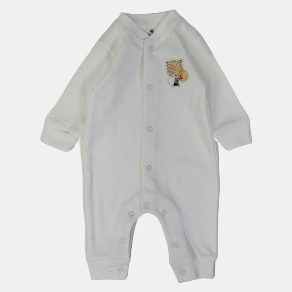 Baby Boys Cotton Footless Onesie – Fun Leopard Print