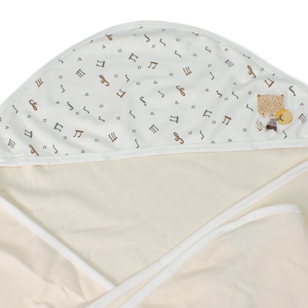 Cotton Baby Blanket – Off-White & Beige