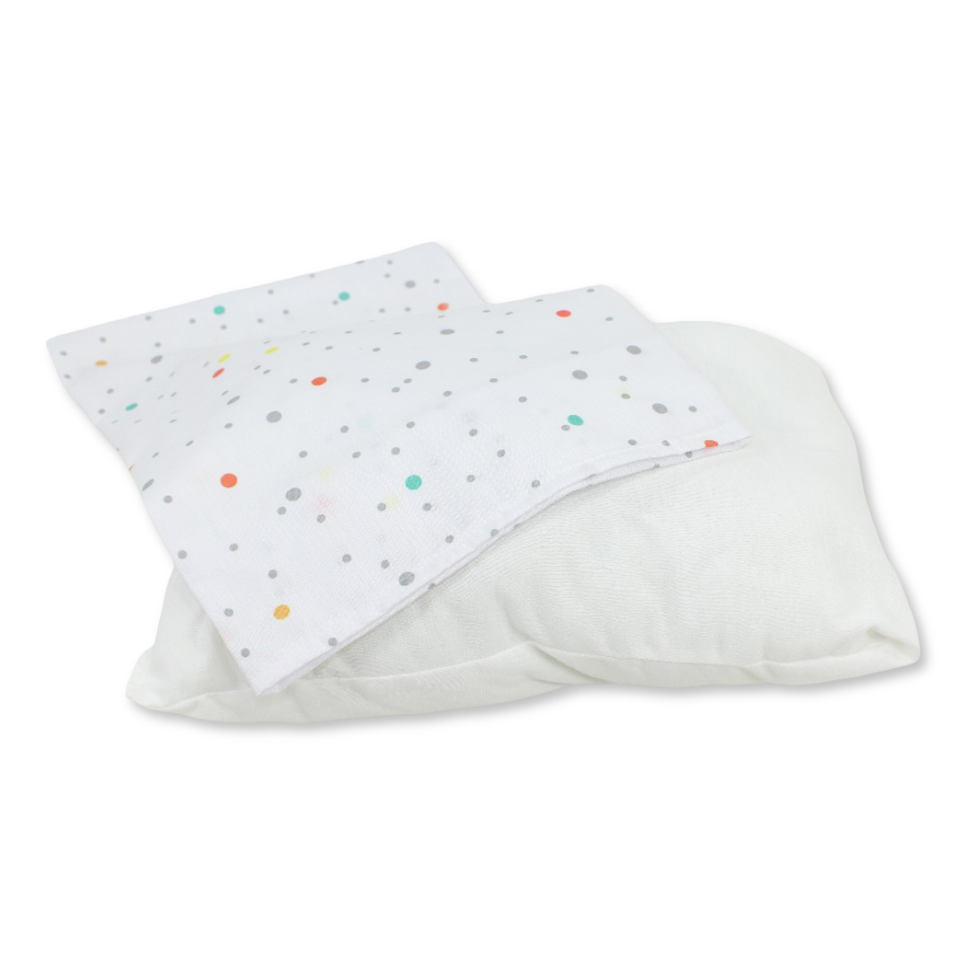 Cotton Baby Pillow – Dotted Off-White
