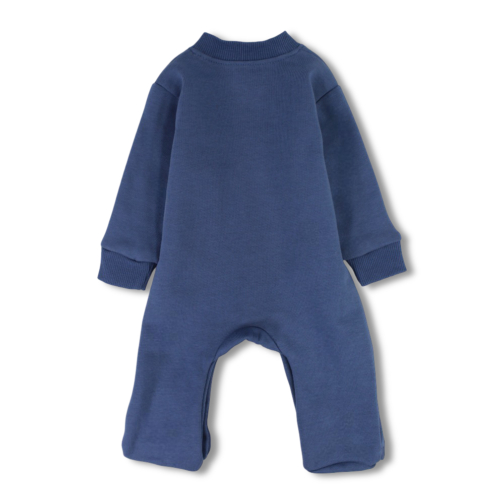 Baby Boys Fleeced Baby Footie – Bear Embroidery