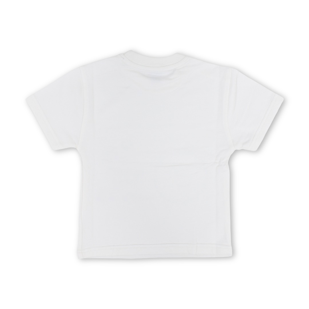 Unisex Baby Cotton T-Shirt – Off-White with "Always Smile" Print