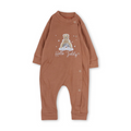 Unisex Baby Cotton Footless Onesie – "Hello Teddy Bear" Print