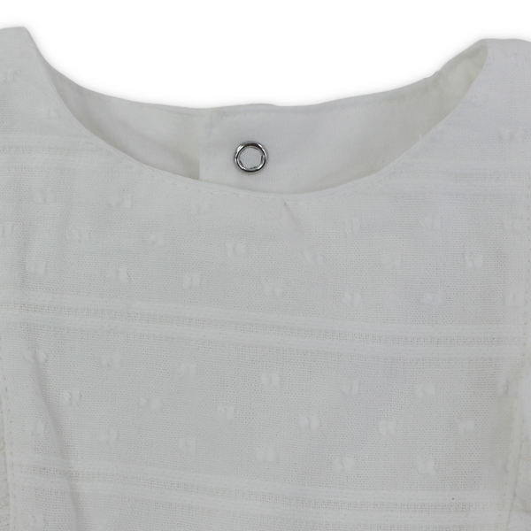 Baby Girls Cotton Dress – Off-White