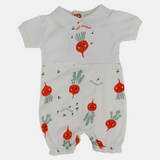 Red Radish Short-Sleeved Romper