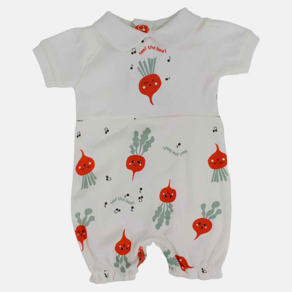 "Feel The Beet" Short-Sleeved Romper