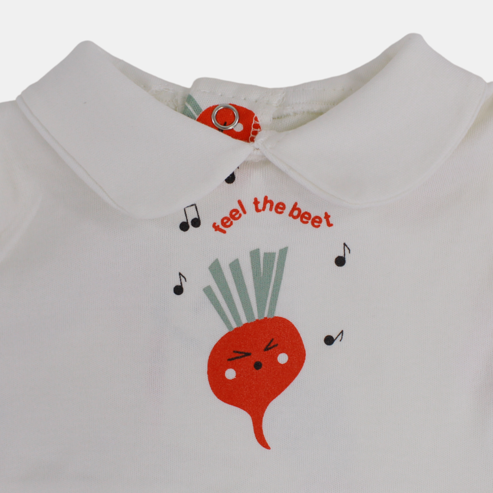"Feel The Beet" Short-Sleeved Romper