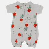 Red Radish Short-Sleeved Romper