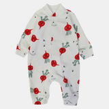 Red Radish Long-Sleeved Footless Onesie