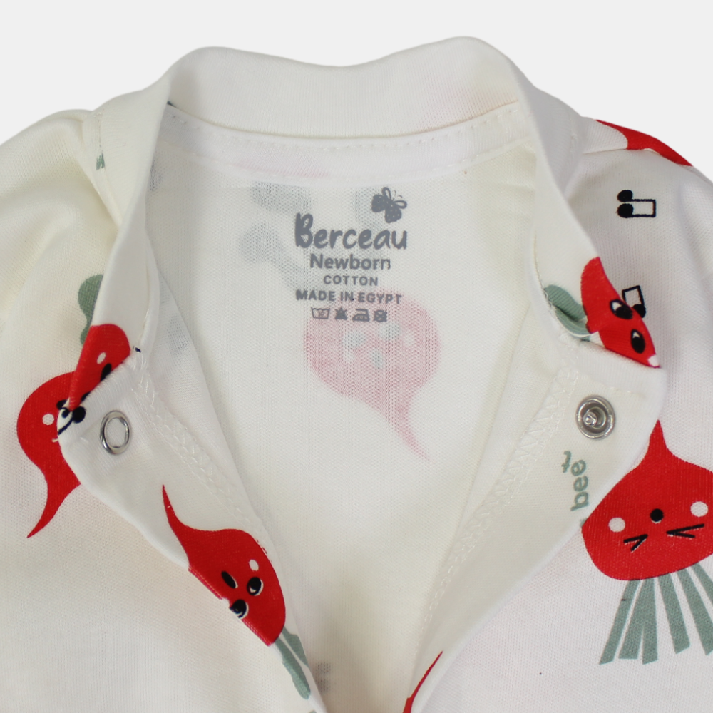 Red Radish Long-Sleeved Footless Onesie