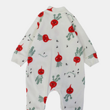 Red Radish Long-Sleeved Footless Onesie