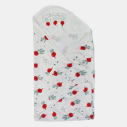 Baby Blanket – Off White with Feel the Beet Design