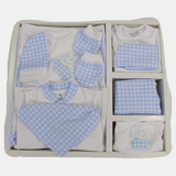 Blue Checkered 11-Piece Baby Layette Set