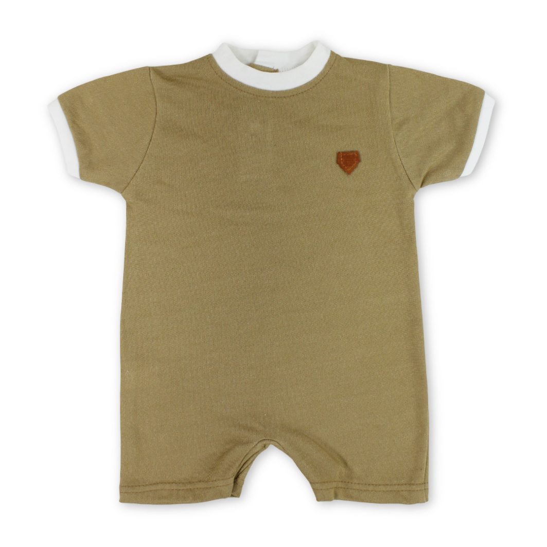 Baby Boys Cotton Romper – Jeans Effect