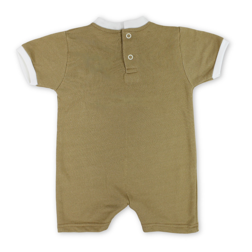 Baby Boys Cotton Romper – Jeans Effect