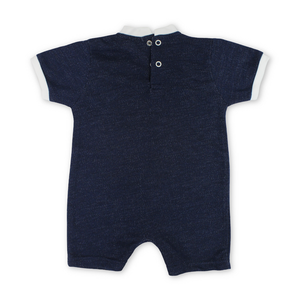 Baby Boys Cotton Romper – Jeans Effect