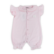 Baby Girls Cotton Romper – Bow Design