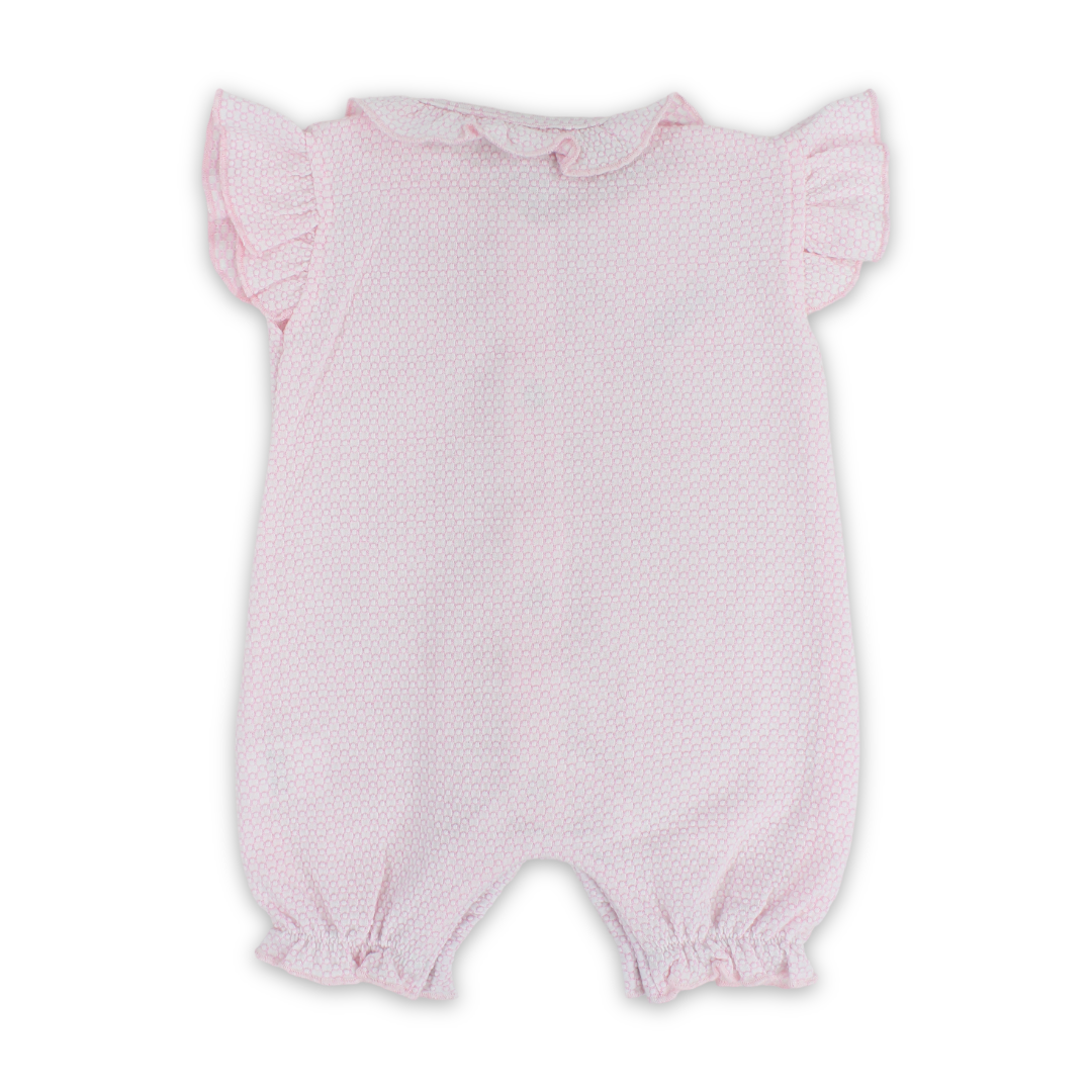 Baby Girls Cotton Romper – Bow Design