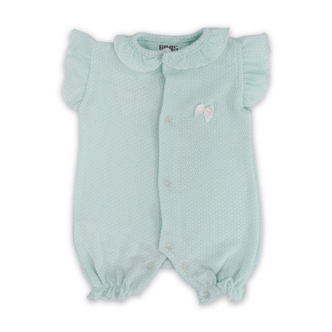 Baby Girls Cotton Romper – Bow Design
