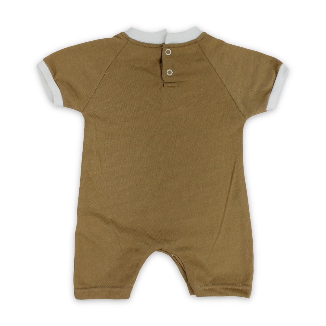 Baby Boys Cotton Romper – Giraffe Print