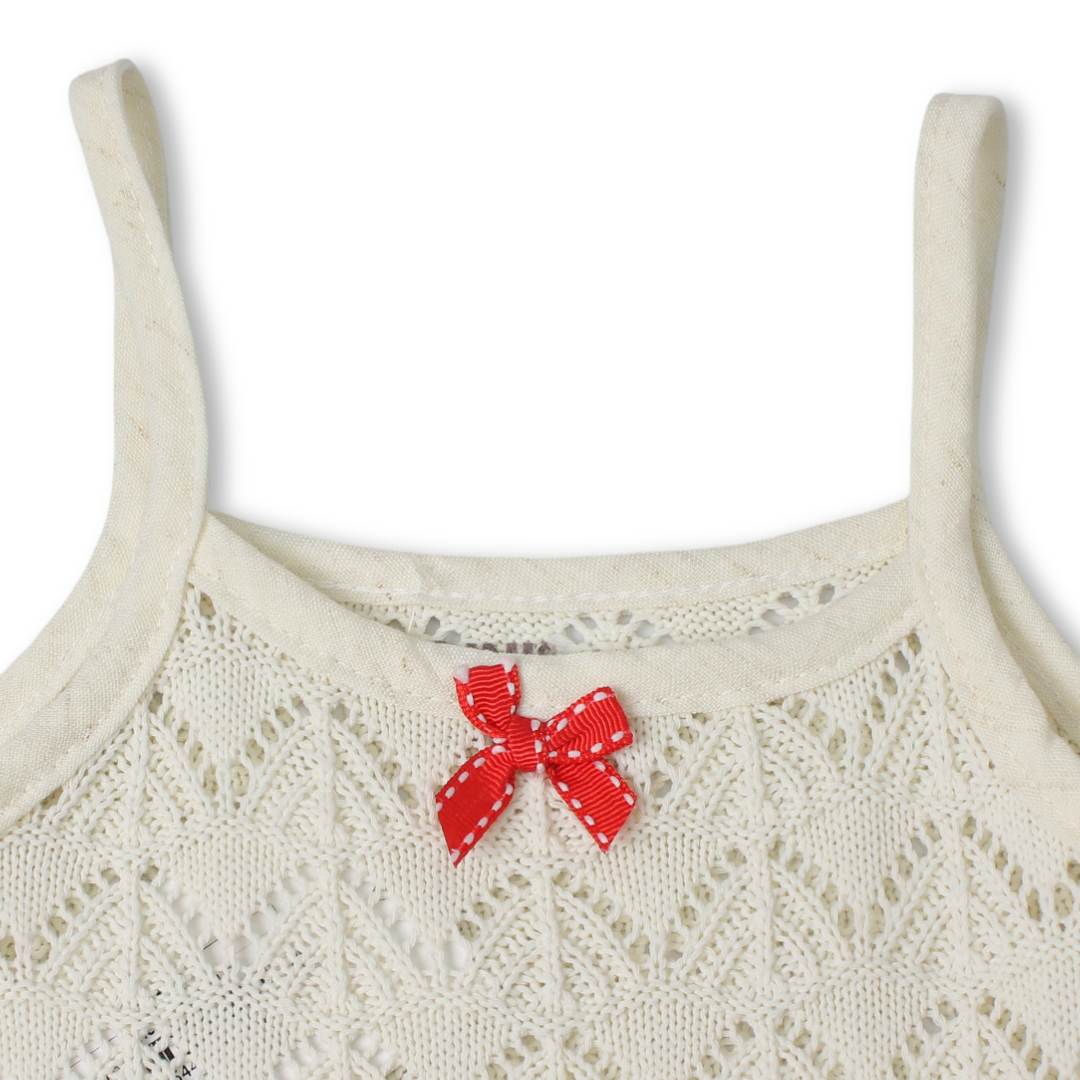 Baby Girls Crochet Dress – Off-White