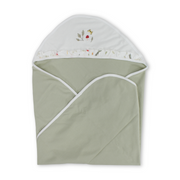 Cotton Baby Blanket – Off-White & Pestage