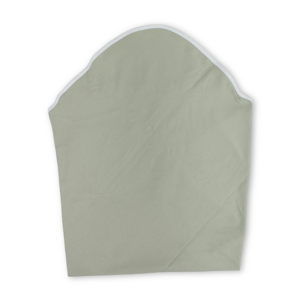 Cotton Baby Blanket – Off-White & Pestage