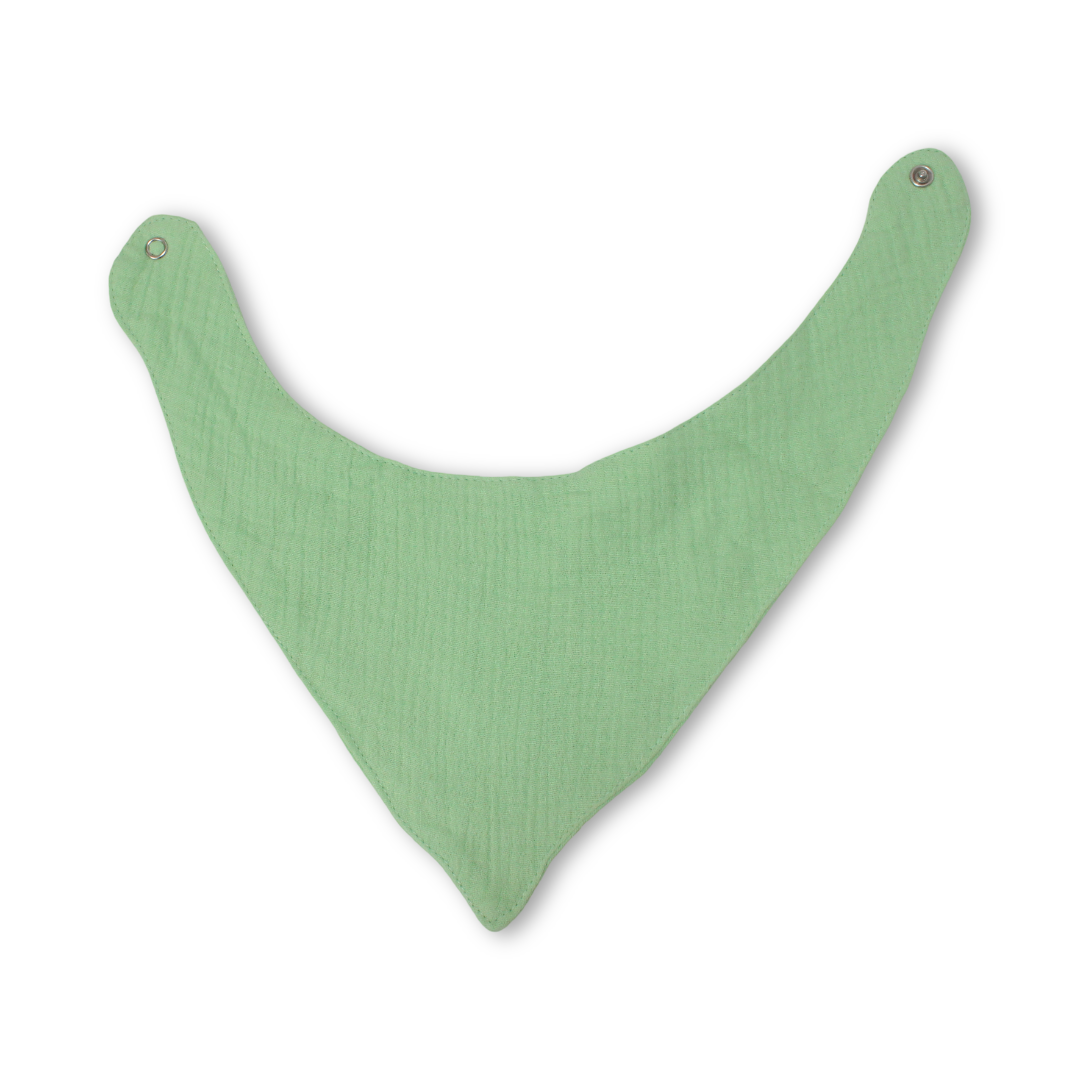 Cotton Baby Bib – Mint with Lemon Print