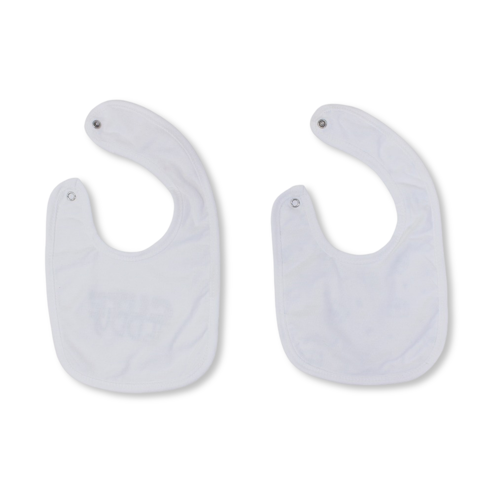 Cotton Bib Off-White with "Cute Teddy" Print – Pack Of 2