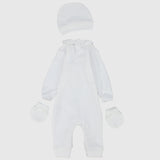 Blossom Bear Long-Sleeved Baby Footless Onesie With Cap & Gloves