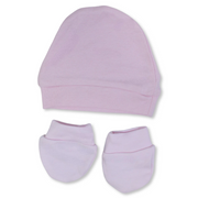 Unisex Baby Cotton Soft Newborn Set – (Beanie + Hand Mittens)