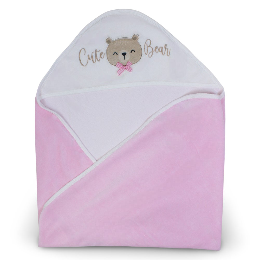Velvet Baby Blanket – Cute Bear Design