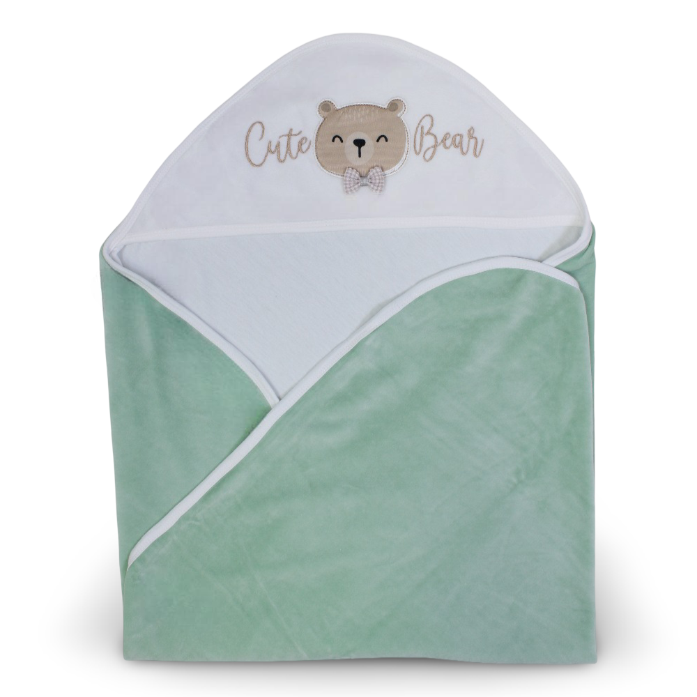 Velvet Baby Blanket – Cute Bear Design