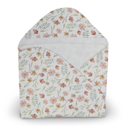 Fleeced Baby Blanket – Off-White with Flowers Print
