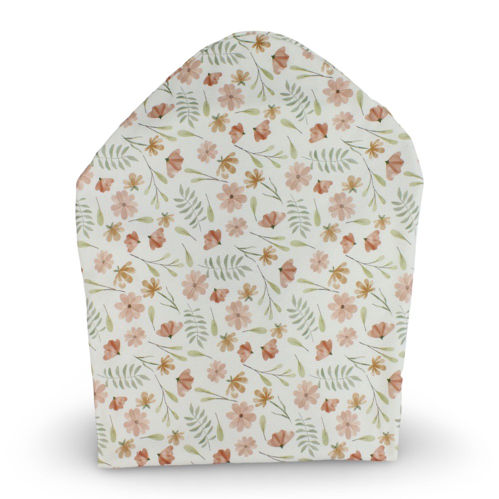 Fleeced Baby Blanket – Off-White with Flowers Print