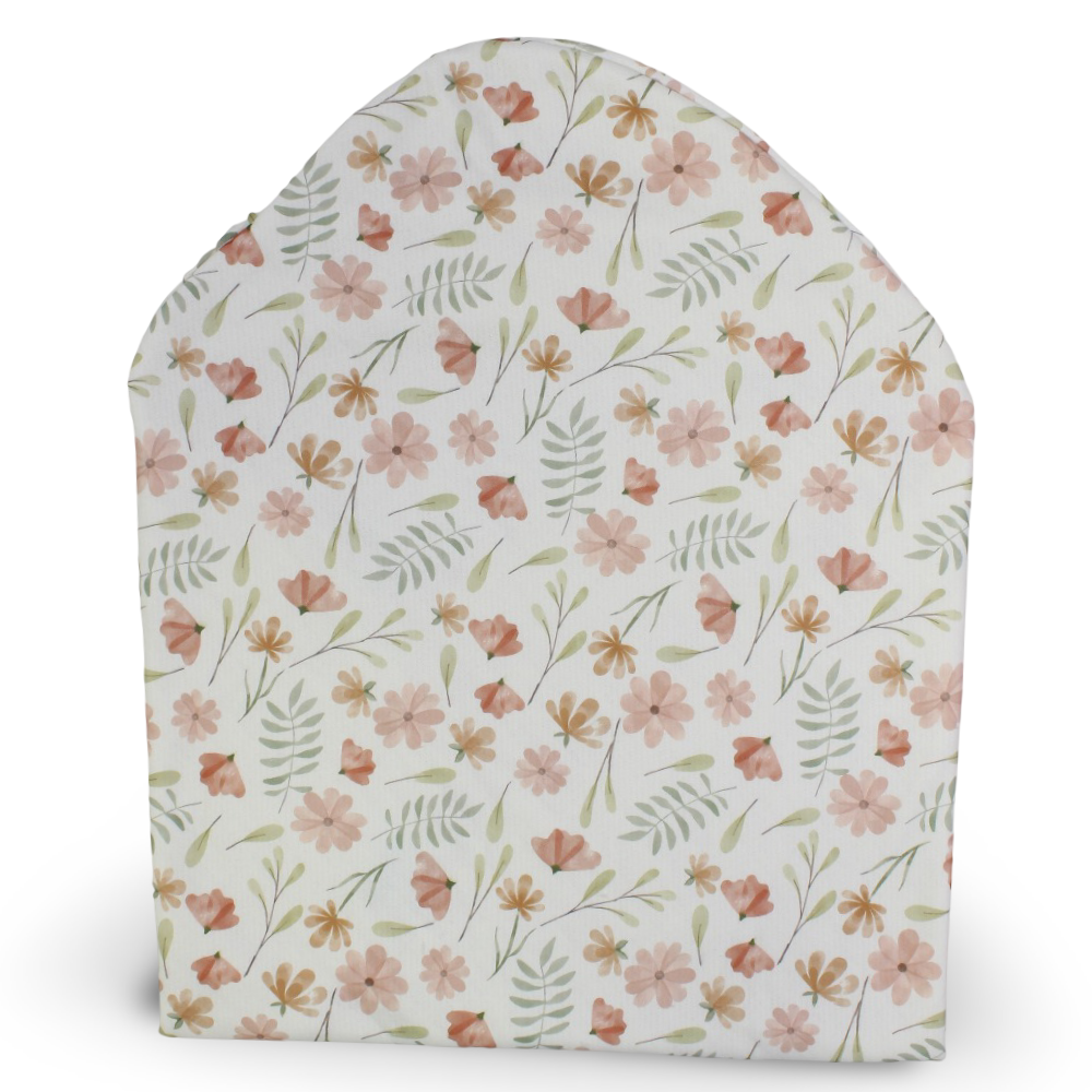 Fleeced Baby Blanket – Off-White with Flowers Print
