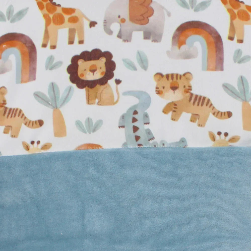 Velvet Baby Duvet – Animals Print