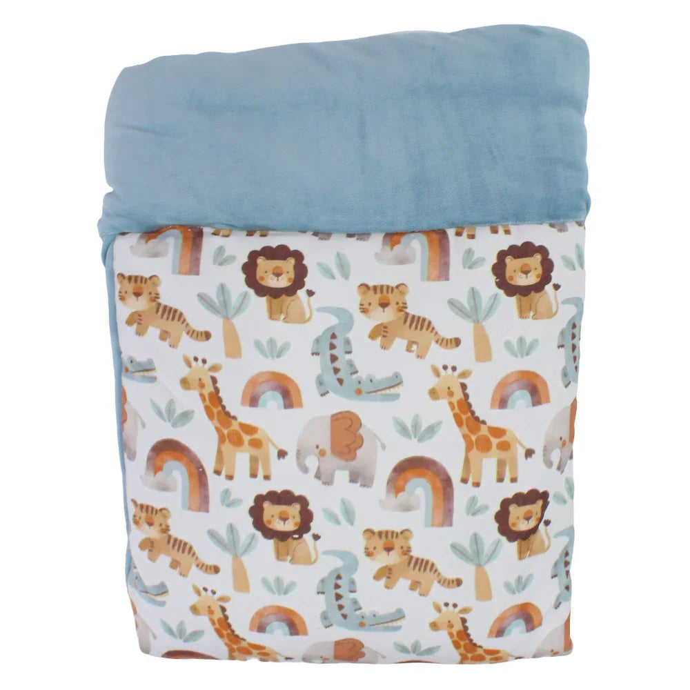 Velvet Baby Duvet – Animals Print