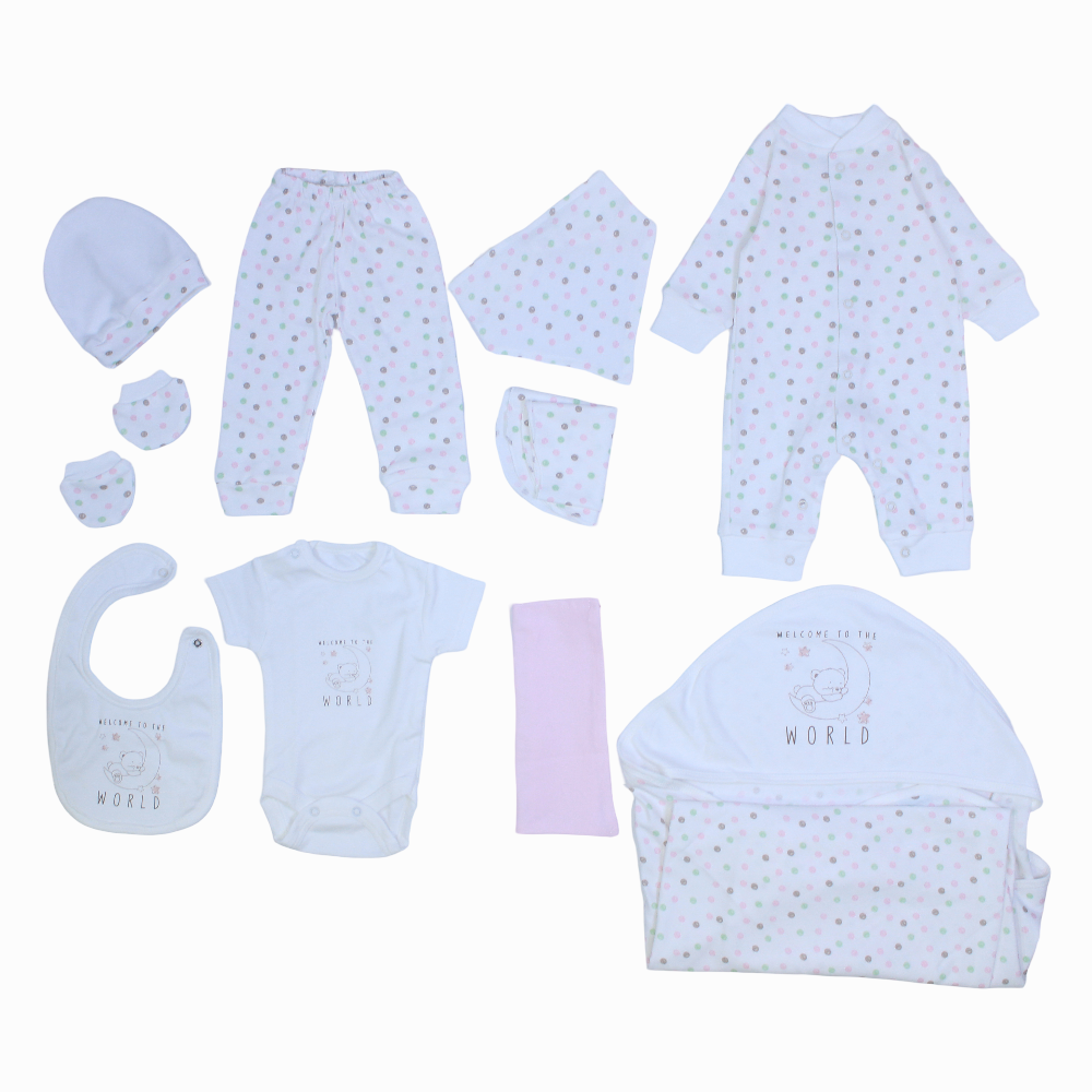 Baby Cotton Dotted Clothes Gift Box
