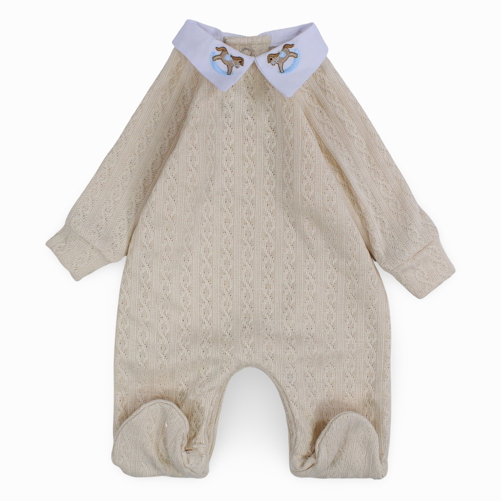 Baby Boys Cotton Baby Footie - Cute Horse Design