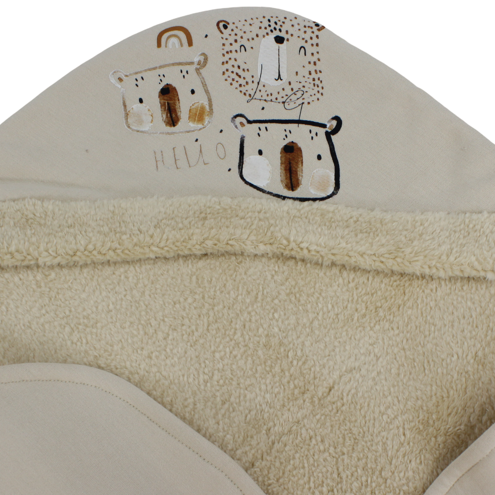 Fur Baby Blanket – Beige with Animals Design