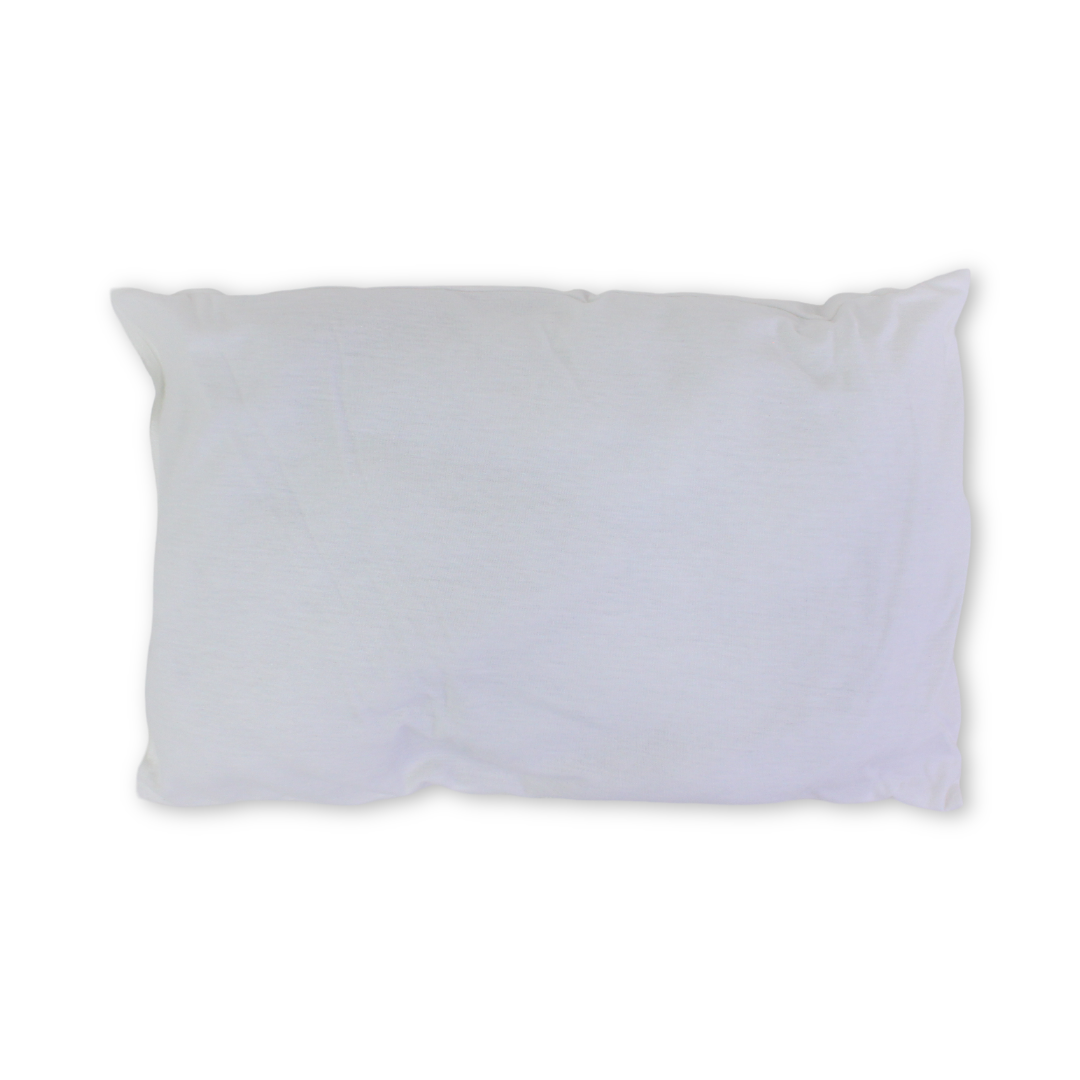 Cotton Pillow + Pillowcase – White with Rainbow and Clouds Print