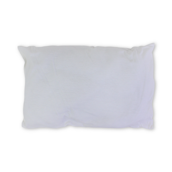 Cotton Pillow + Pillowcase – White with Rainbow and Clouds Print