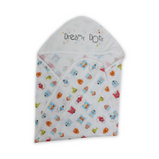 Cotton Baby Blanket – Off-White with "Dreamy Dots" Print