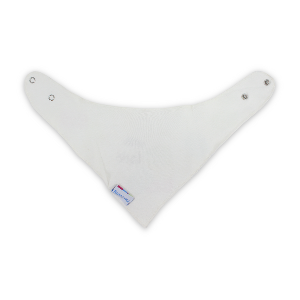 Cotton Baby Bib – White with "With Love" Print