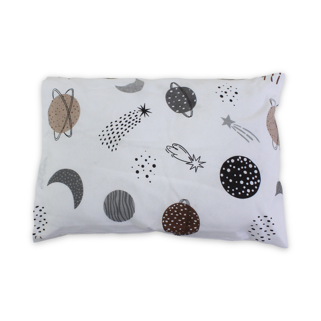 Cotton Baby pillow – White with Space Print