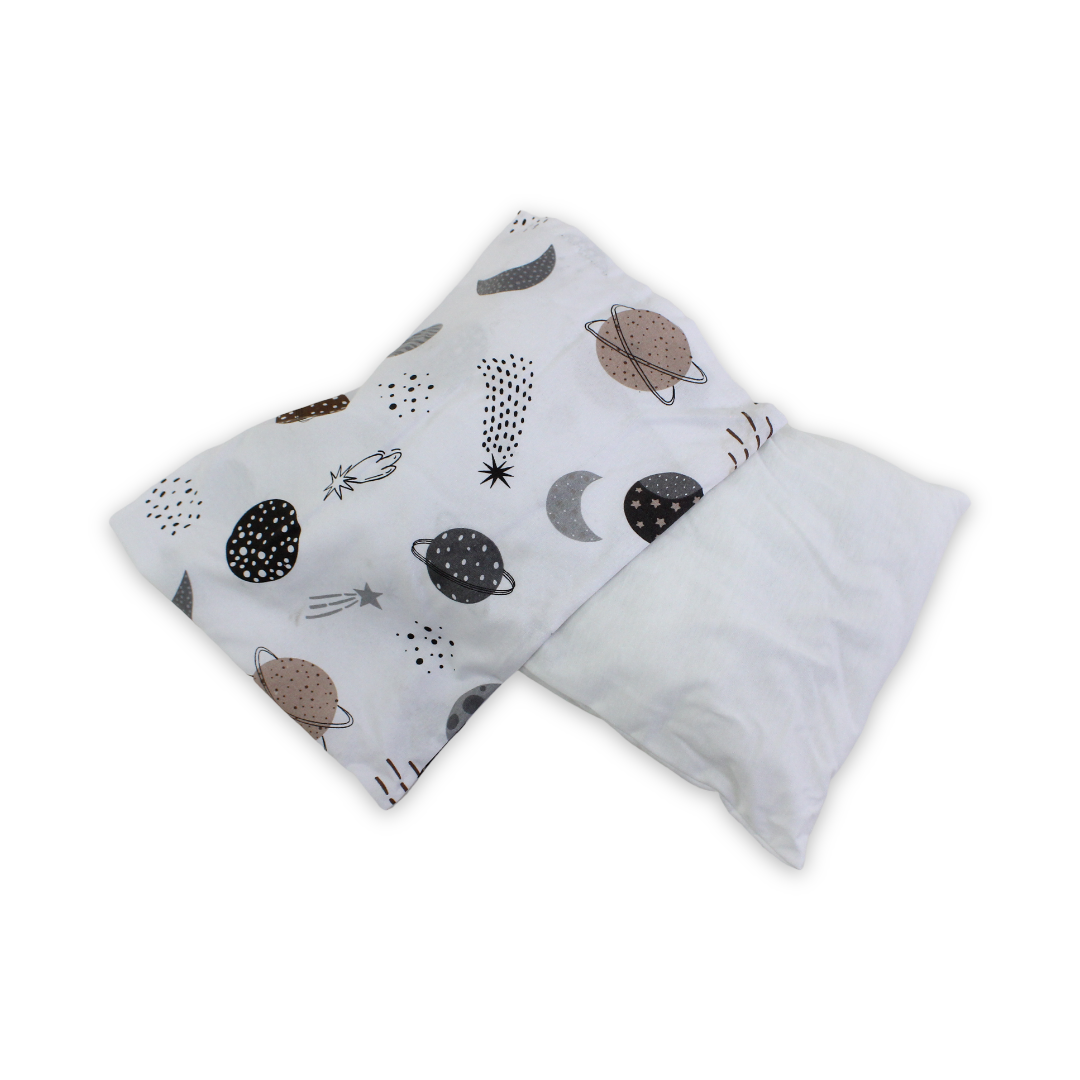Cotton Baby pillow – White with Space Print
