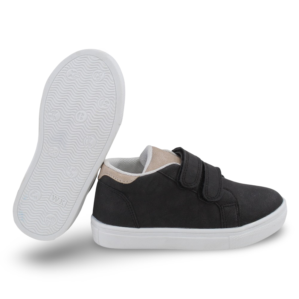 Unisex Leather Sneakers – Black/Beige