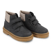 Unisex Leather Half Boots – Black/Beige