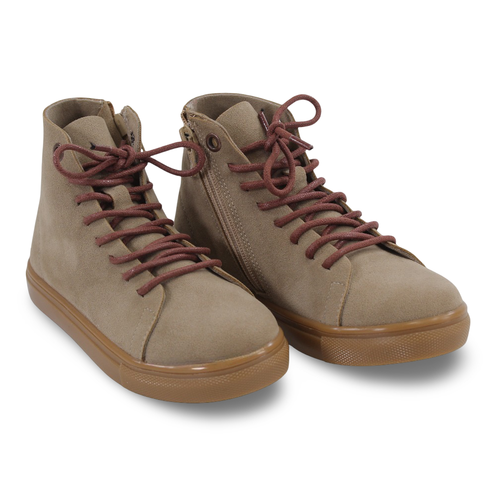 Unisex Leather Half Boots – Beige